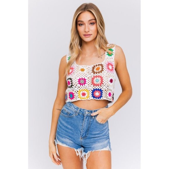 LE LIS MULTI CROCHET TOP MULTICOLOR - Picture 4 of 14